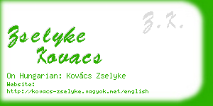 zselyke kovacs business card